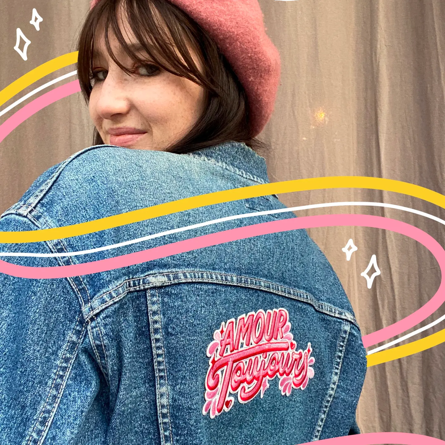 Amour Toujours - XL Patch zum Aufbügeln – Bild 2