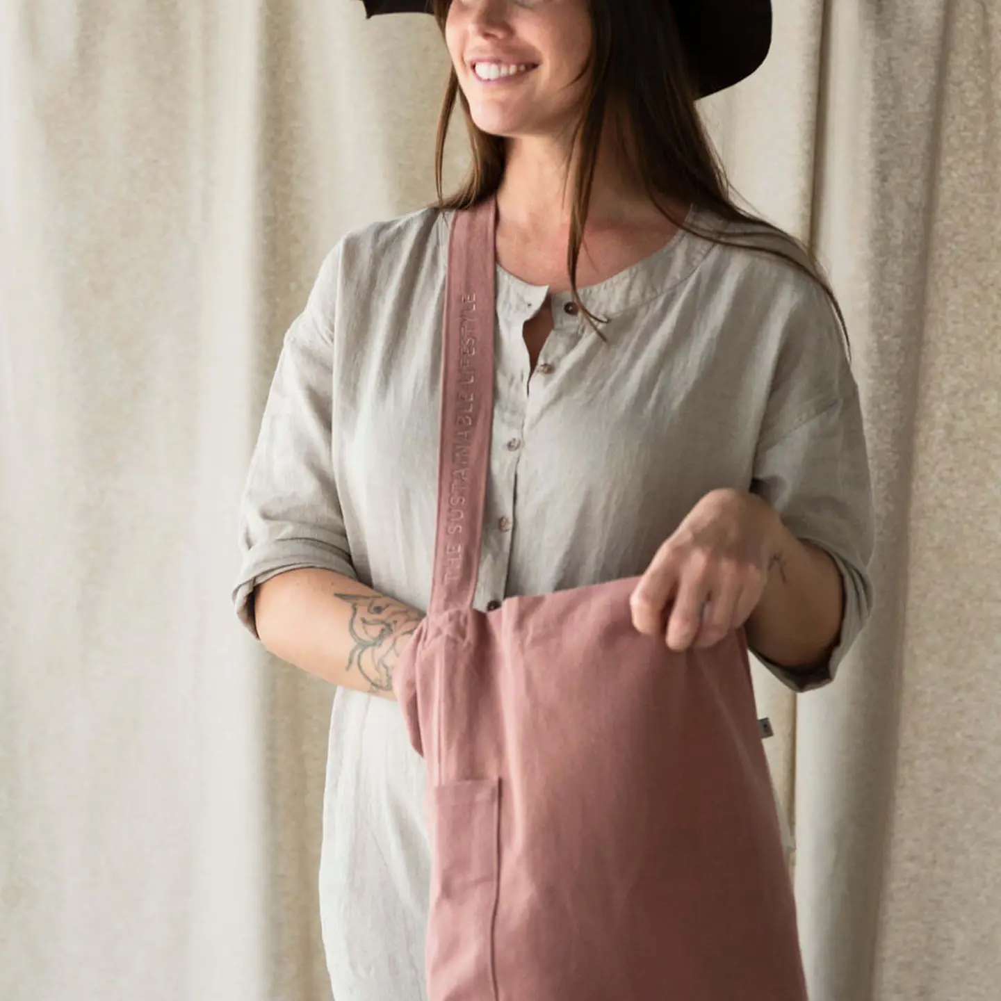 Mira Canvas Tasche aus Baumwolle | Burlwood – Bild 5