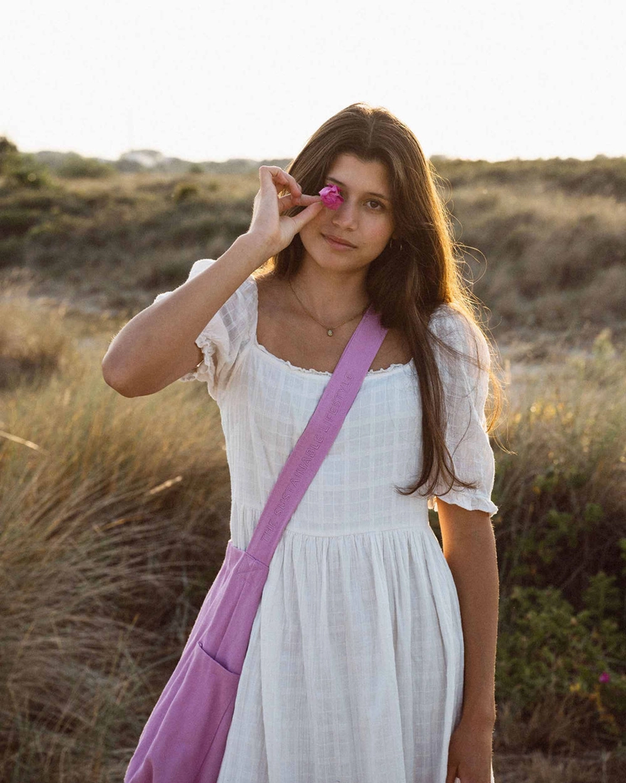 Mira Canvas Tasche aus Baumwolle | Lila – Bild 3