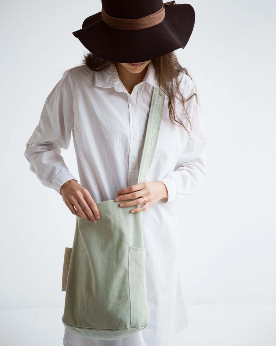 Mira Canvas Tasche aus Baumwolle | Sea Foam – Bild 2