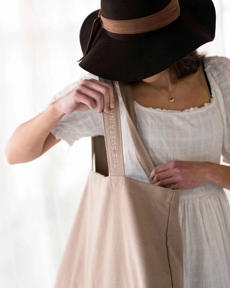 Rima Canvas Tasche aus Baumwolle | Mocha – Bild 5