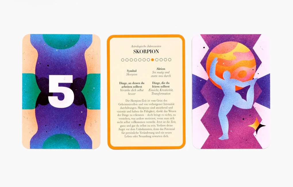 Karten-Set "Dein kosmisches Jahr - Entdecke das Potenzial jedes einzelnen Tages" von Theresa Cheung – Bild 3