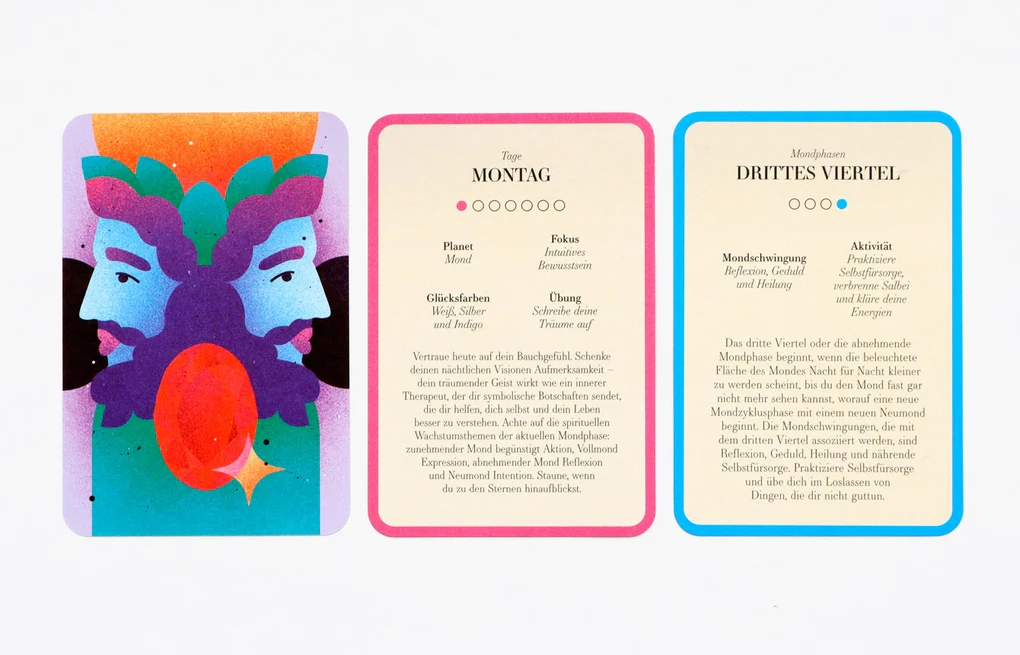 Karten-Set "Dein kosmisches Jahr - Entdecke das Potenzial jedes einzelnen Tages" von Theresa Cheung – Bild 2