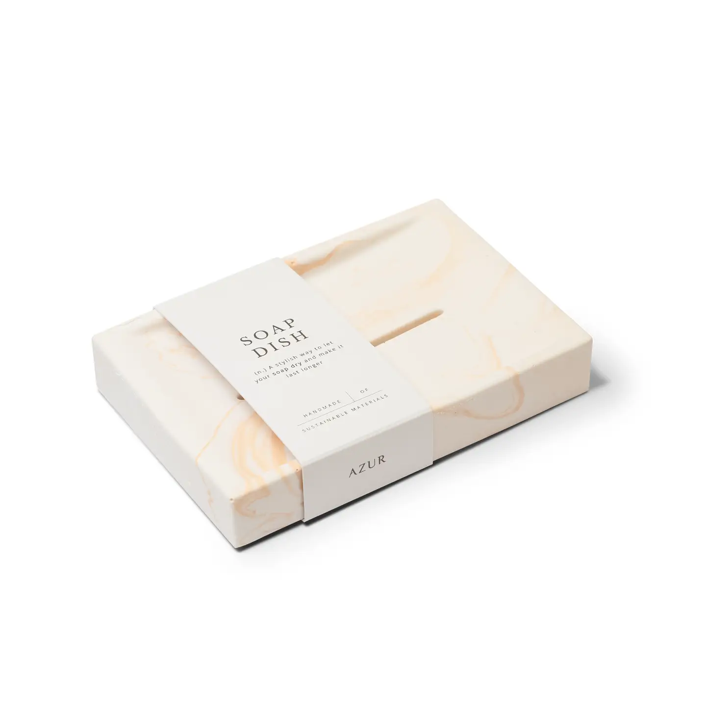 Jesmonite Seifenschale im Marmor-Look