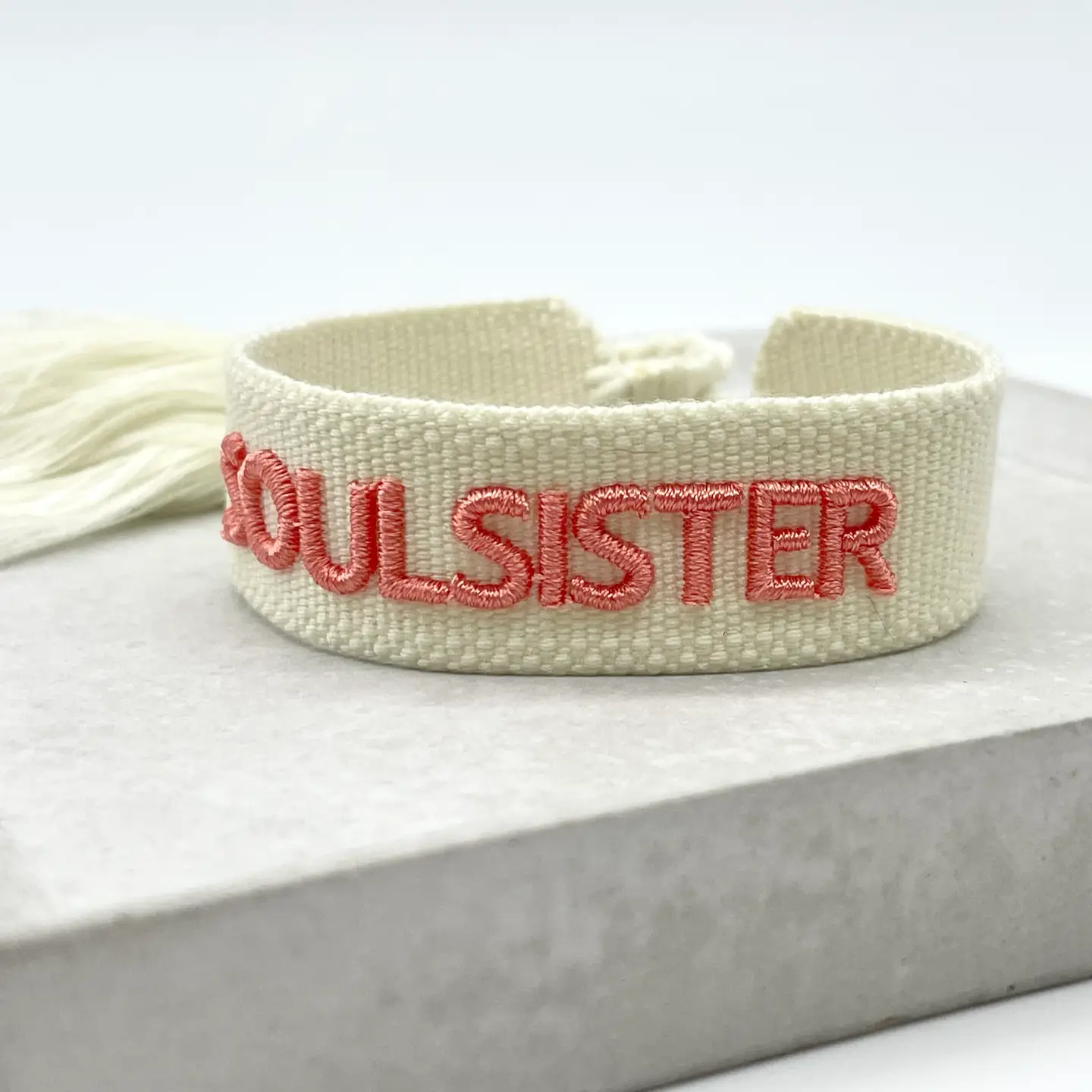 Statement-Armband "SOULSISTER" - gewebt, bestickt – Bild 2