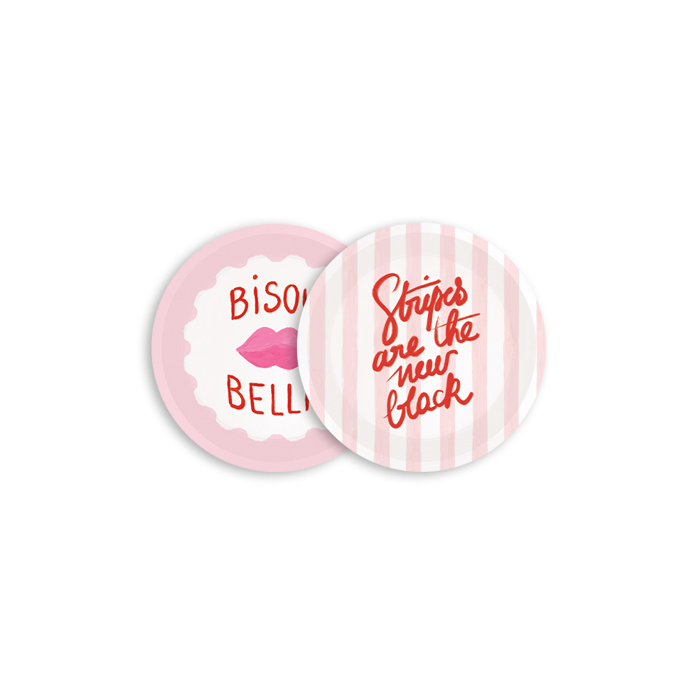 Untersetzer "Bisou Bella" - aus Birkenholz