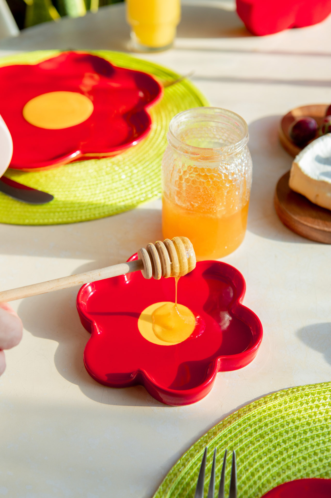 Keramik Löffelablage Daisy in Gänseblümchen-Form | für Küche & Dekoration – Bild 3