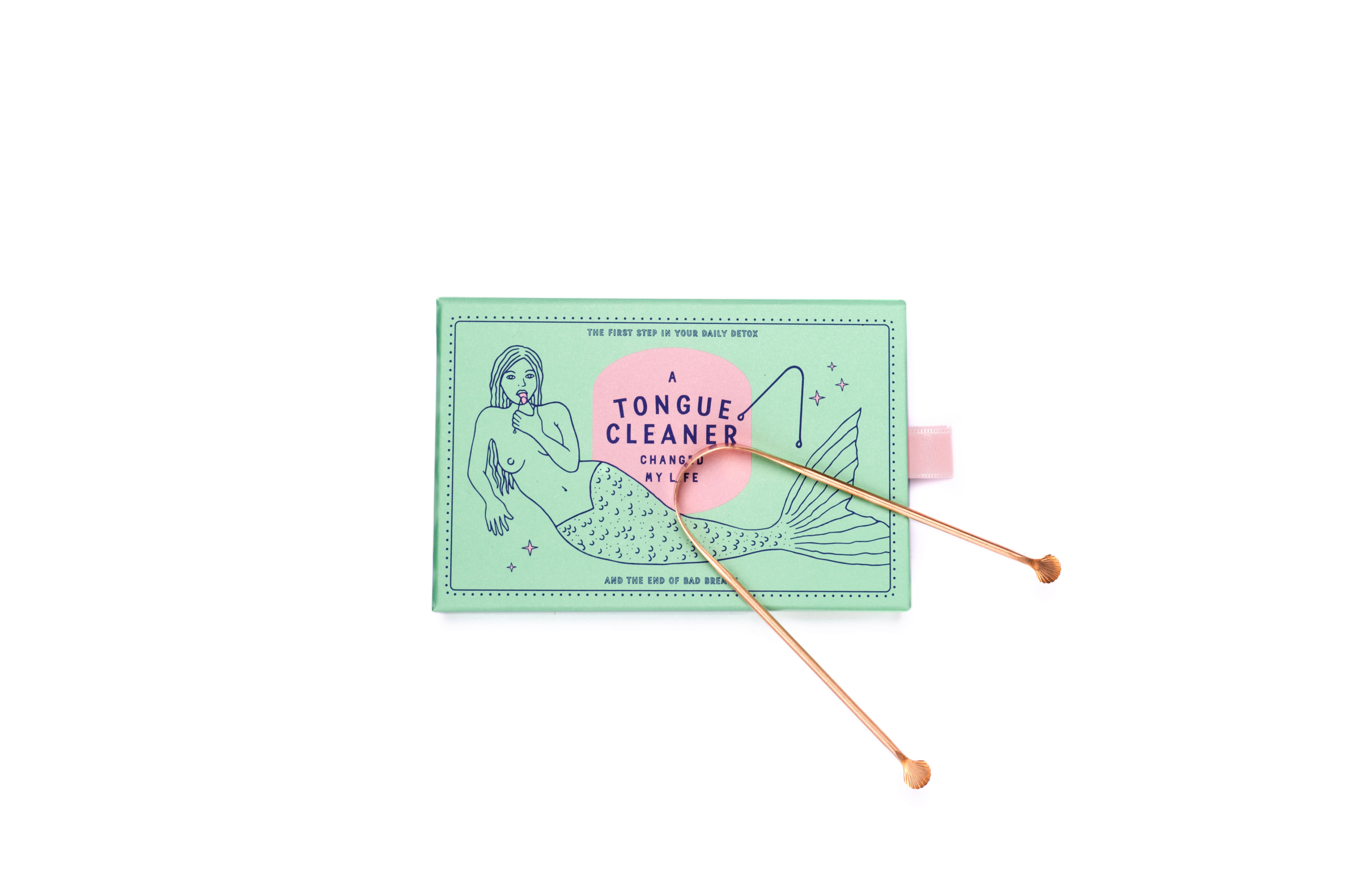 Ayurvedischer Zungenreiniger aus Kupfer - mit Muschelgriff – Bild 6