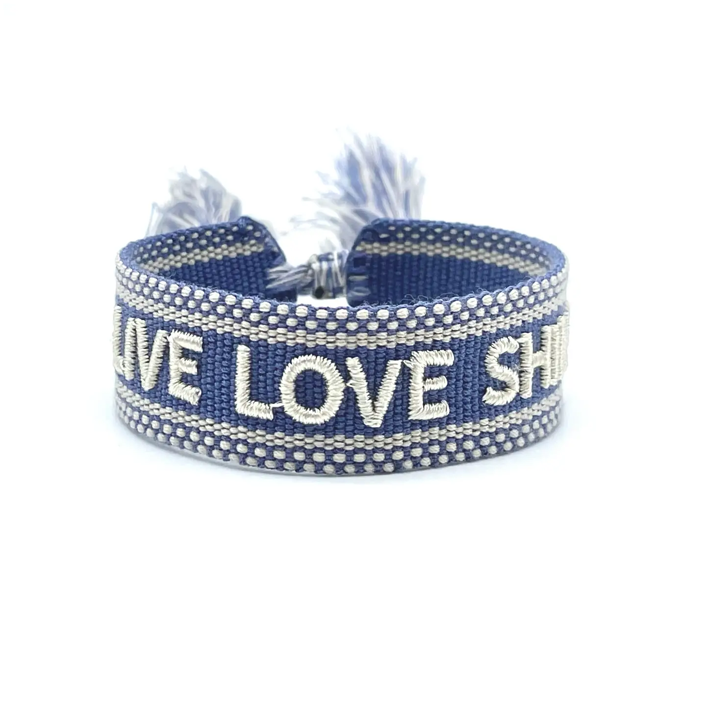 Statement-Armband "LIVE LOVE SHINE" - gewebt, bestickt – Bild 2
